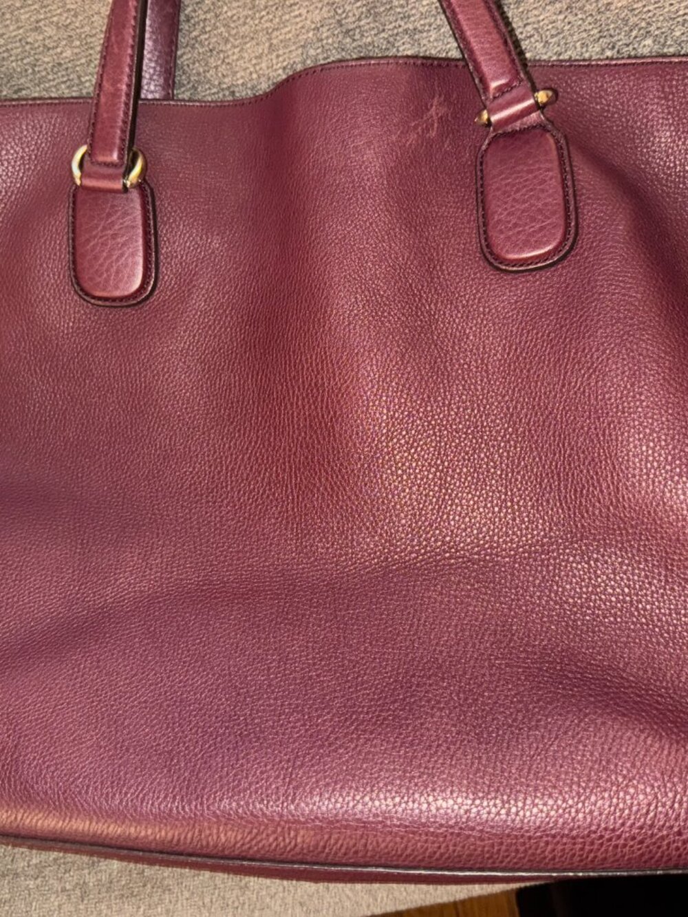 Gucci Soho Hobo Shoulder Tote Burgundy Bordeaux - Picture 9 of 12